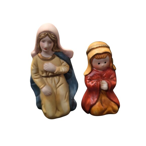 Vintage Ceramic Nativity Scene Figurines  Set Of 5 - Picture 7 of 10